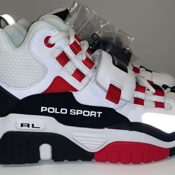 Polo Sport PS100 RALPH LAUREN🔥New Men's White Hi Top Shoes Gym Cross Fit - Picture 6 of 11